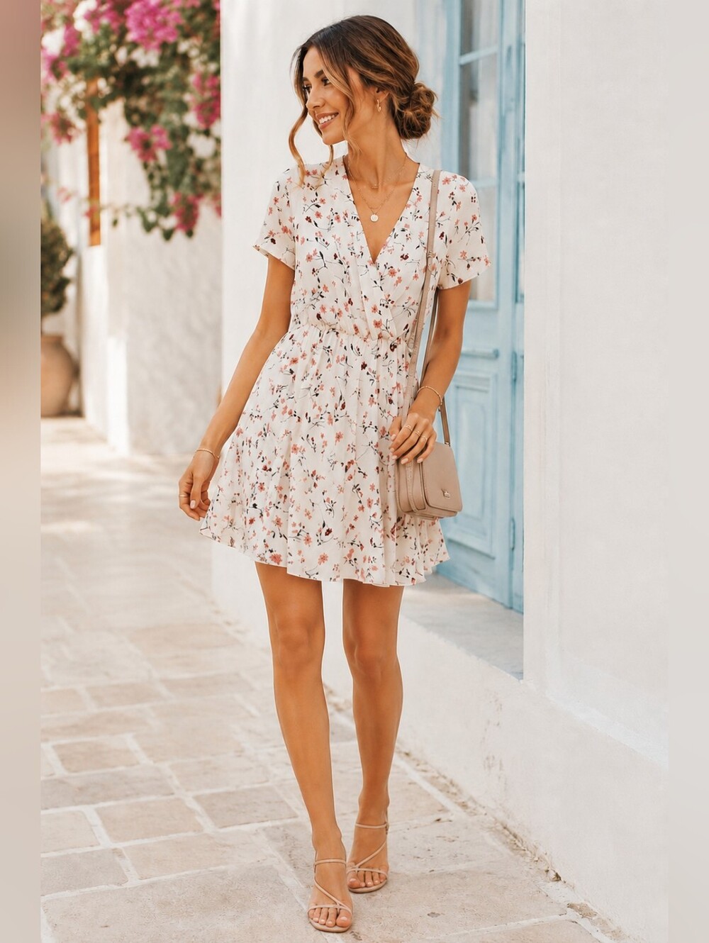 Sienna Sky Floral Cottagecore Wrap Dress Size Medium